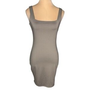 Gianni Bini (NWT) Dark Taupe Square Neck Tank Dress Size XS